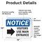 Signmission Visitors Use Main Entrance Right Sign, Vinyl Decal, 14in W x 10in L, 2PK OS-2PACK-NS-D-1014-L-18884 - alternate 3
